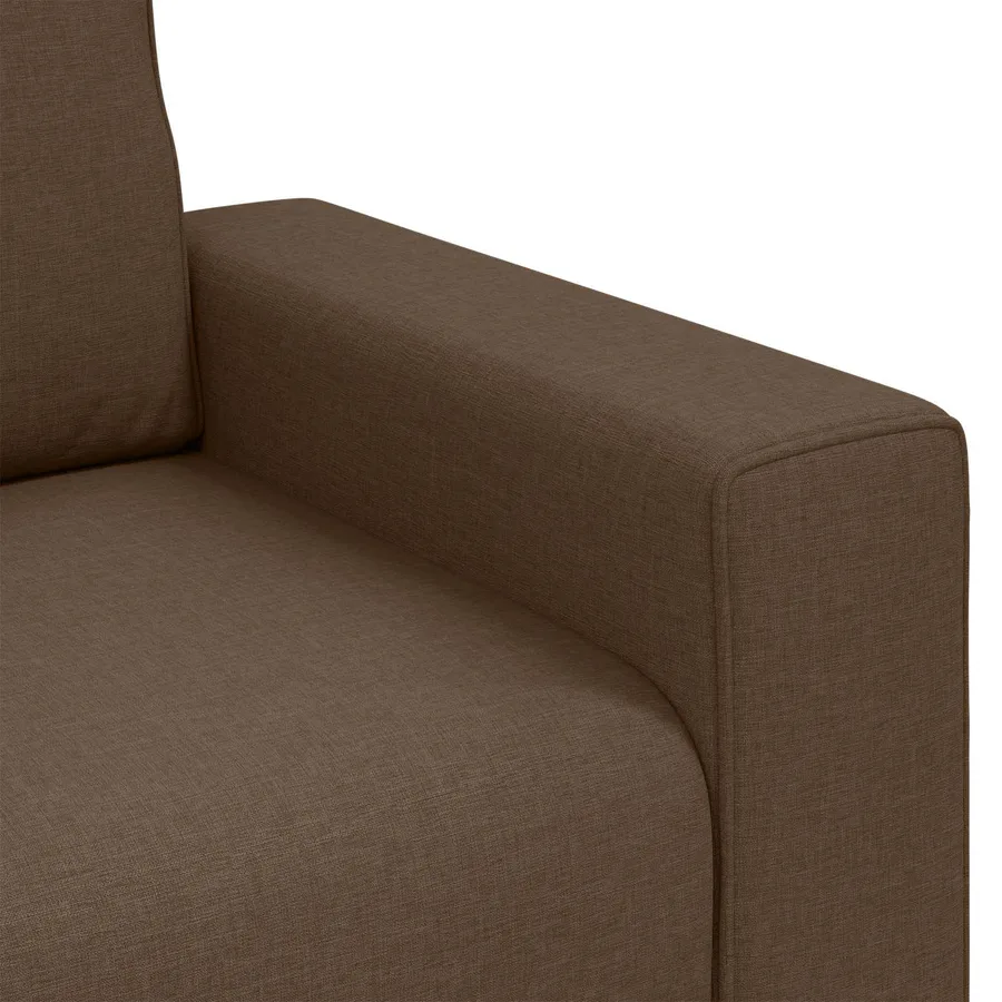 Fauteuil Marron 100 cm tissu - 6