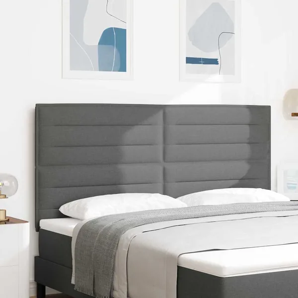Tête de lit Gris foncé 180 cm tissu