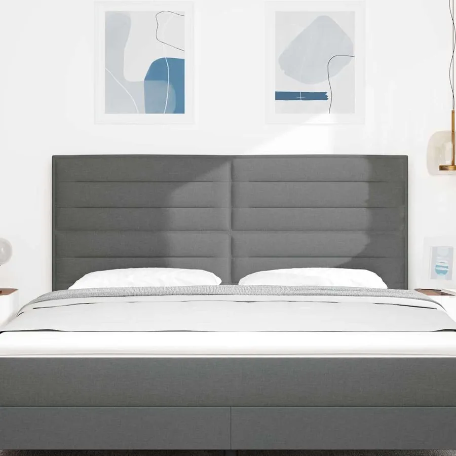 Tête de lit Gris foncé 180 cm tissu - 3