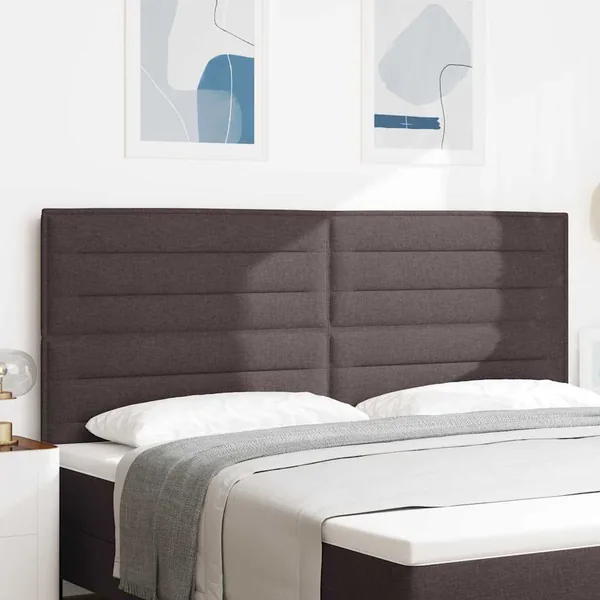 Tête de lit Marron foncé 200 cm tissu