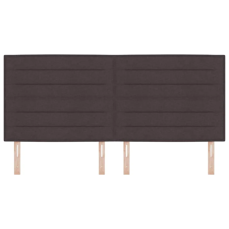 Tête de lit Marron foncé 200 cm tissu - 5