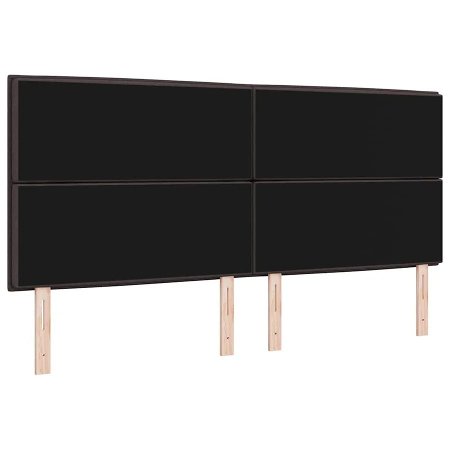 Tête de lit Marron foncé 200 cm tissu - 7