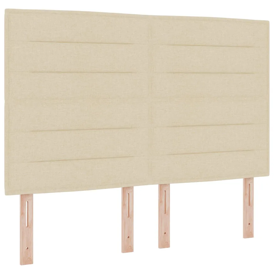 Tête de lit LED avec bandes LED Crème 144 cm tissu - 2