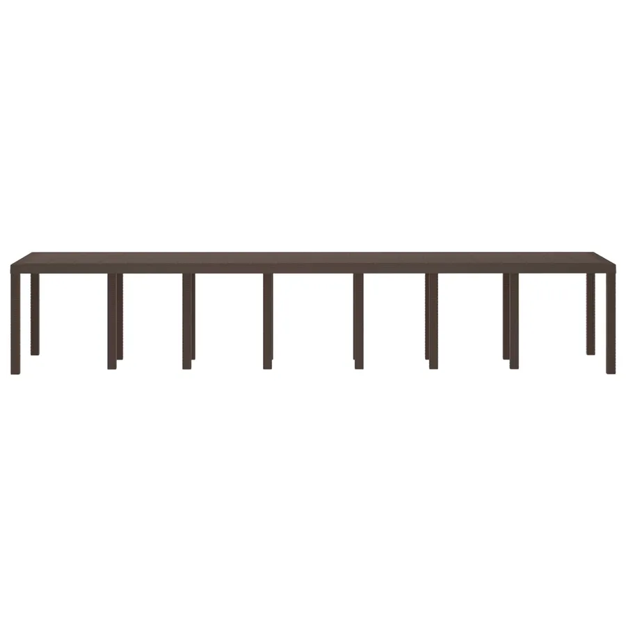 Table de Jardin Marron 400 x 100 x 73 cm polyrotin - 4