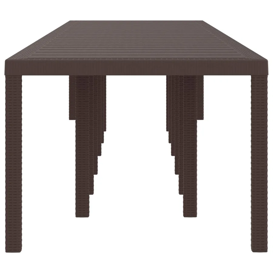 Table de Jardin Marron 400 x 100 x 73 cm polyrotin - 5
