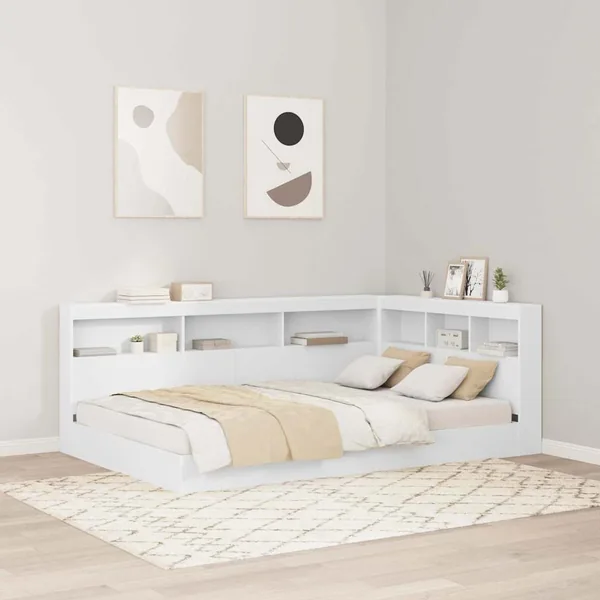Tête de lit de rangement Blanc 120 cm Bois d'ingénierie