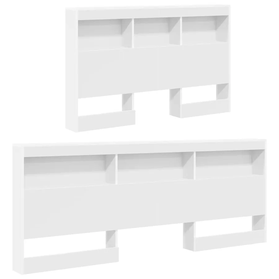 Tête de lit de rangement Blanc 120 cm Bois d'ingénierie - 5