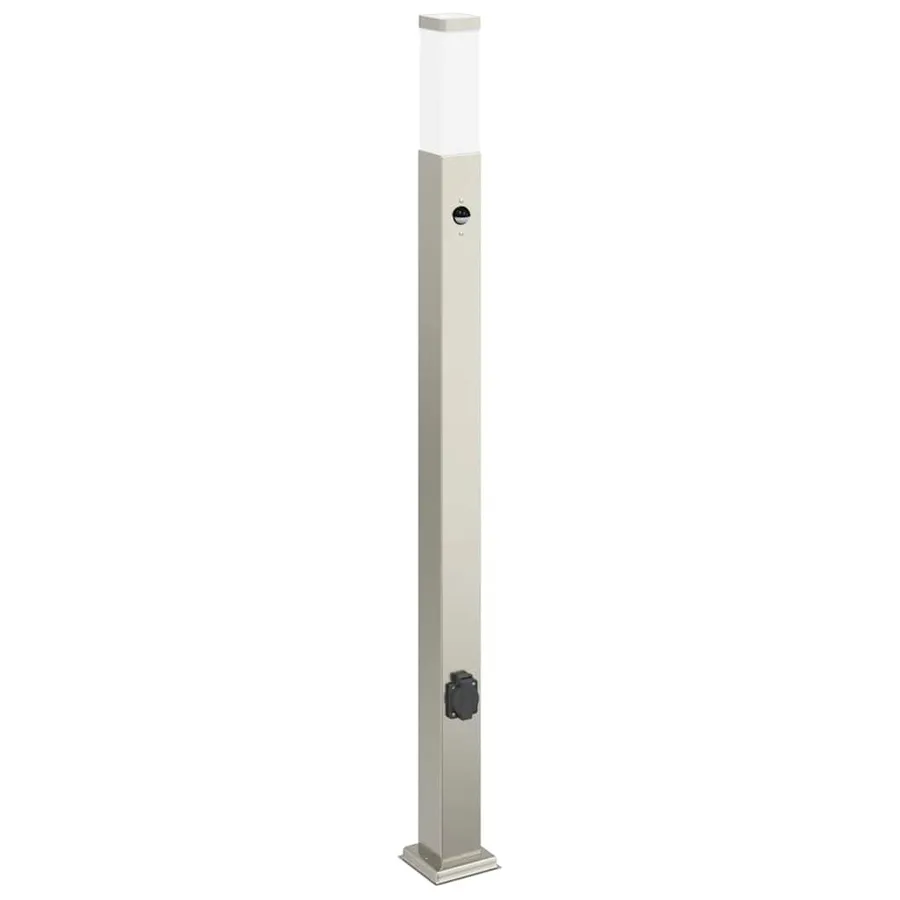 Borne lumineuse avec détecteur et prise 110 cm acier inoxydable IP44 - 2