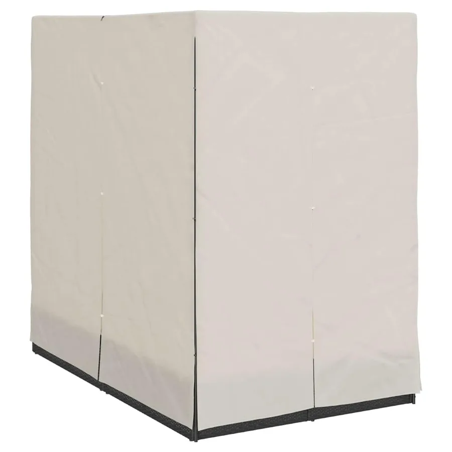Transat double Blanc chaud 205 x 129 x 200 cm polyrotin - 4