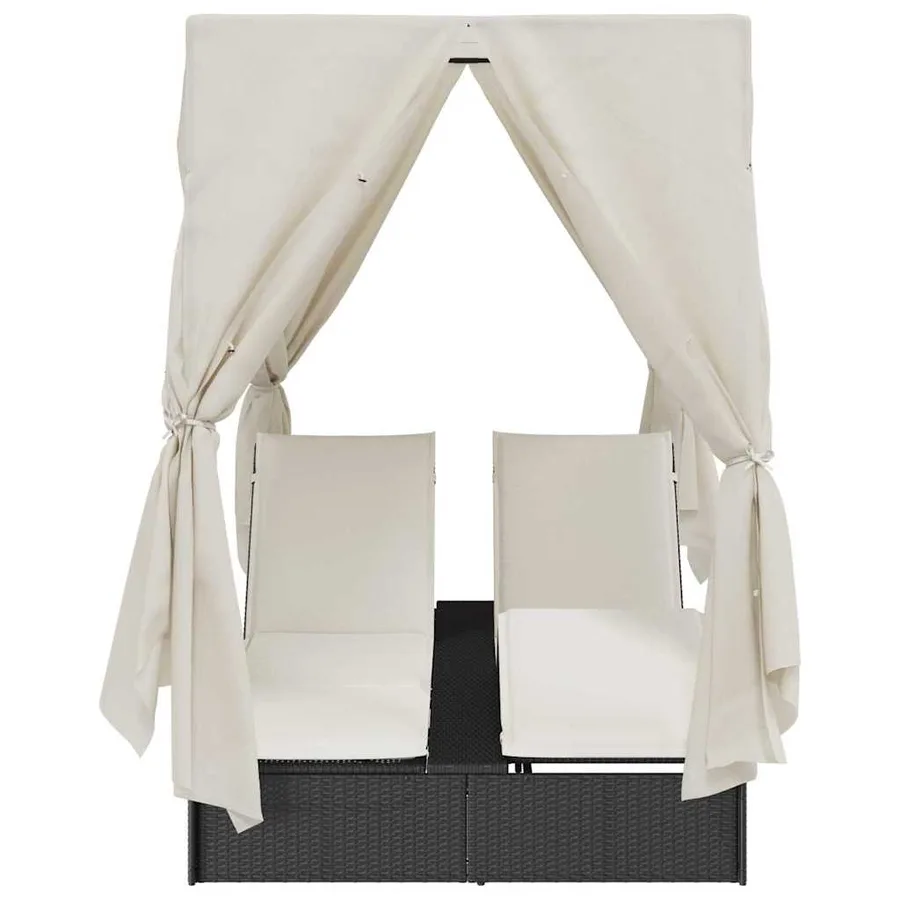 Transat double Blanc chaud 205 x 129 x 200 cm polyrotin - 5