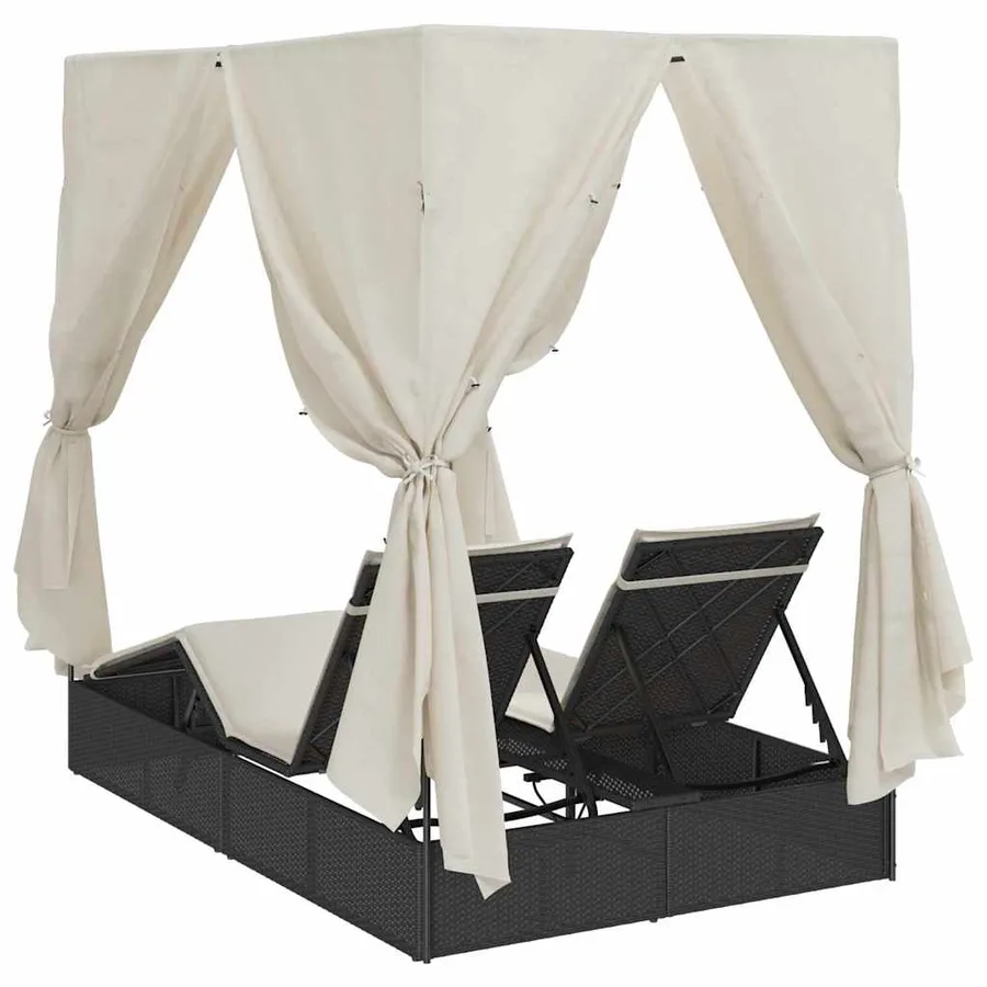 Transat double Blanc chaud 205 x 129 x 200 cm polyrotin - 7