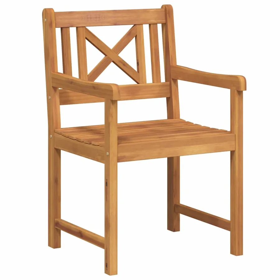 Chaises de jardin 4 pcs Naturel Bois d'Acacia Massif - 4