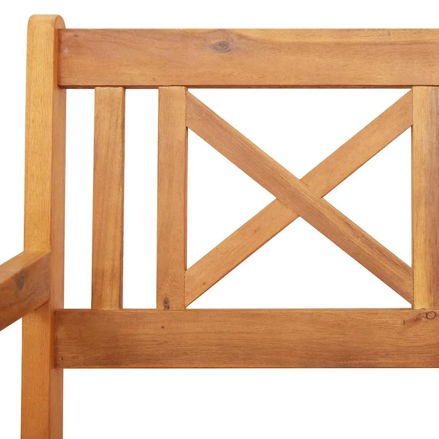 Chaises de jardin 4 pcs Naturel Bois d'Acacia Massif - 9