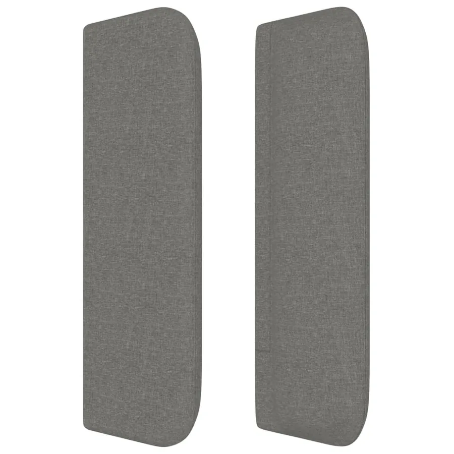 Tête de lit avec oreilles Gris foncé 183x16x78/88 cm Tissu - 4