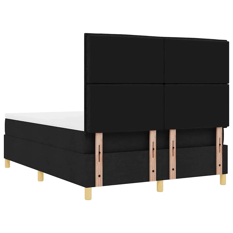 Lit à ressort LED avec matelas Noir 140 x 200 cm tissu - 10