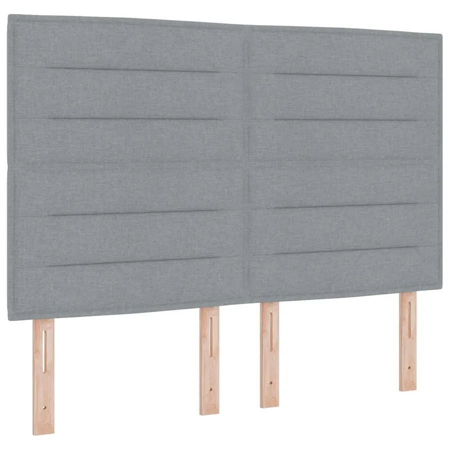 Tête de lit Gris clair 144 cm tissu - 2