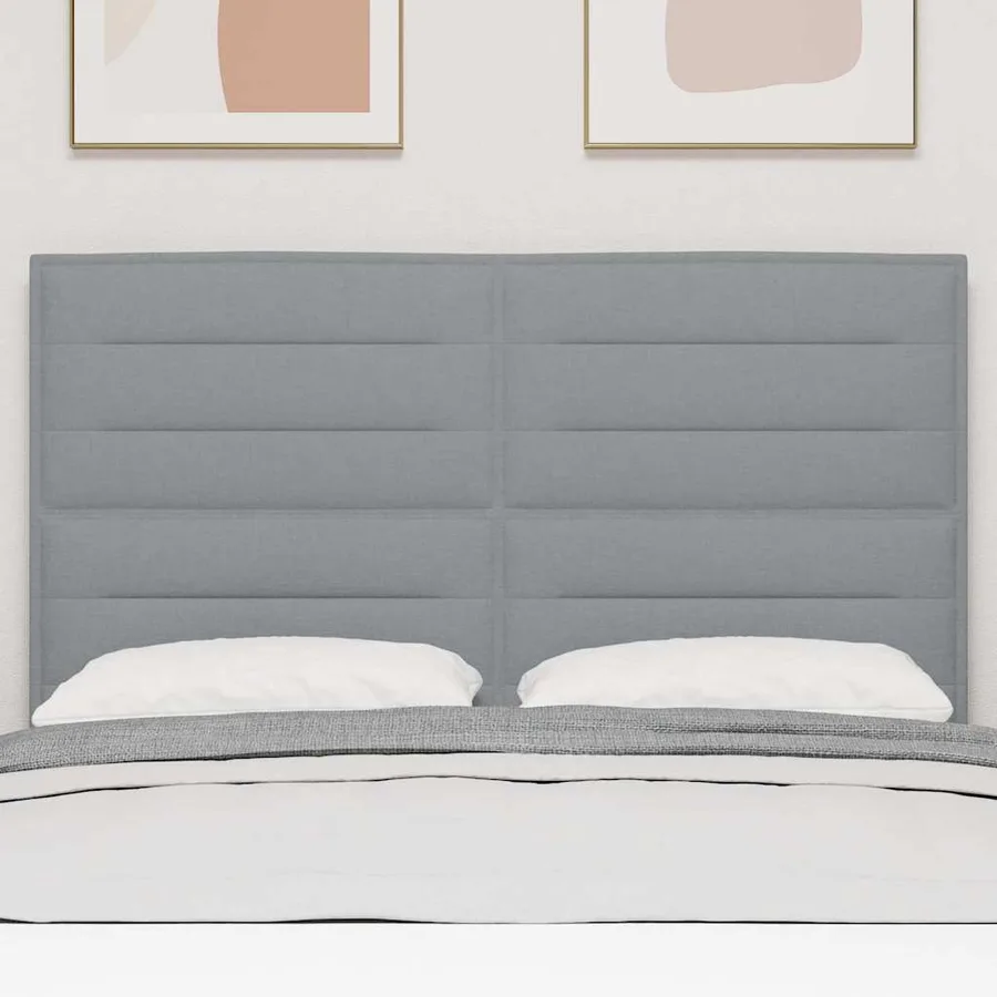 Tête de lit Gris clair 144 cm tissu - 3
