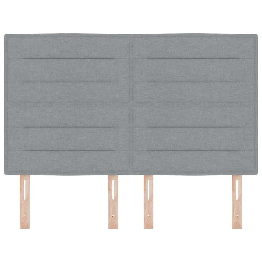 Tête de lit Gris clair 144 cm tissu - 4