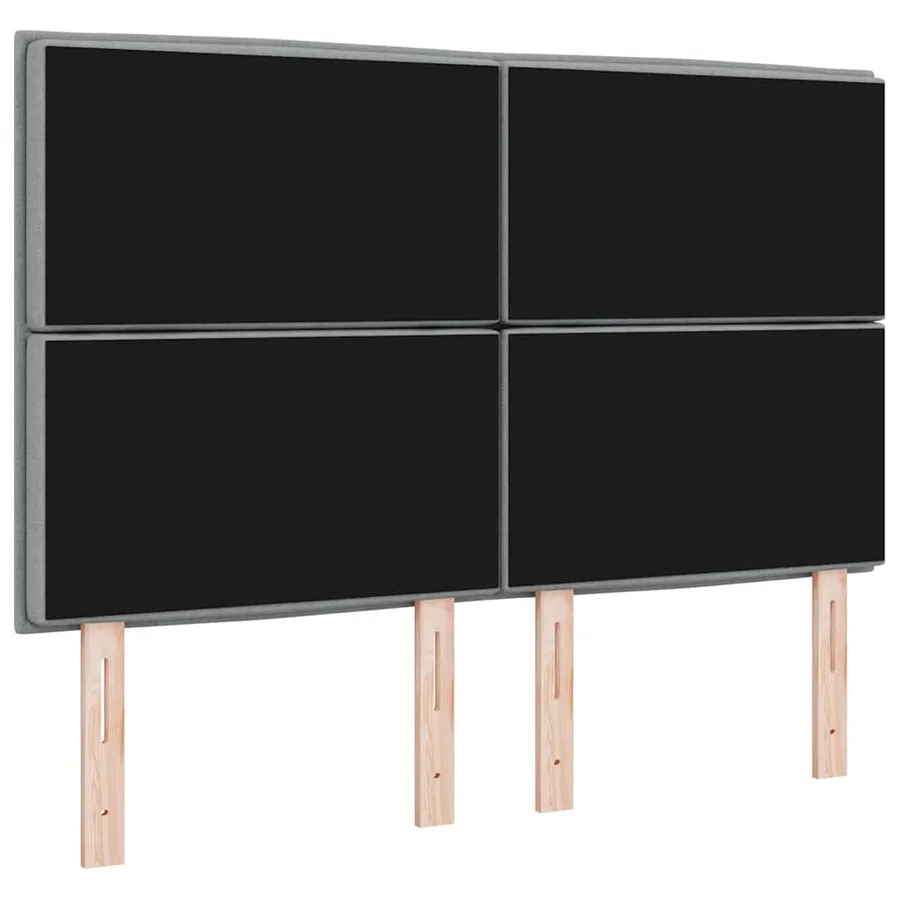 Tête de lit Gris clair 144 cm tissu - 6
