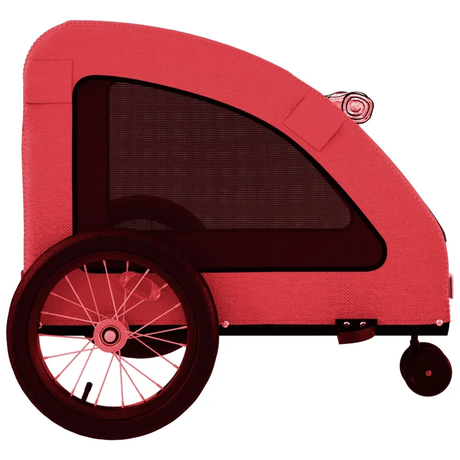 Remorque de vélo pour animaux de compagnie rouge - 7
