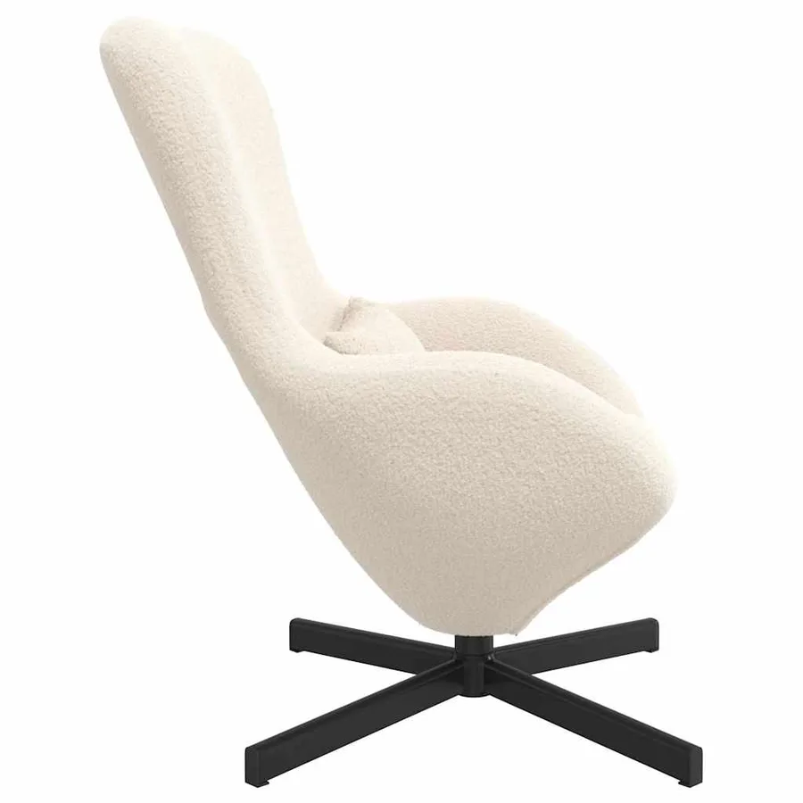 Fauteuil œuf Crème 63 x 73 x 90 cm tissu - 5