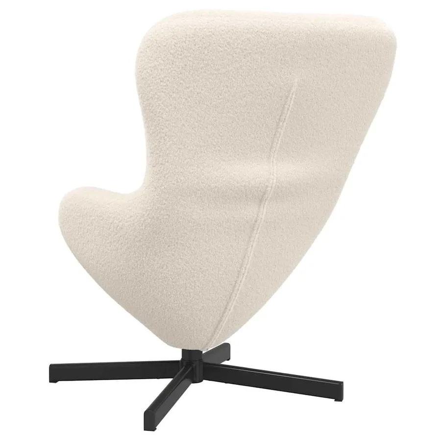 Fauteuil œuf Crème 63 x 73 x 90 cm tissu - 6
