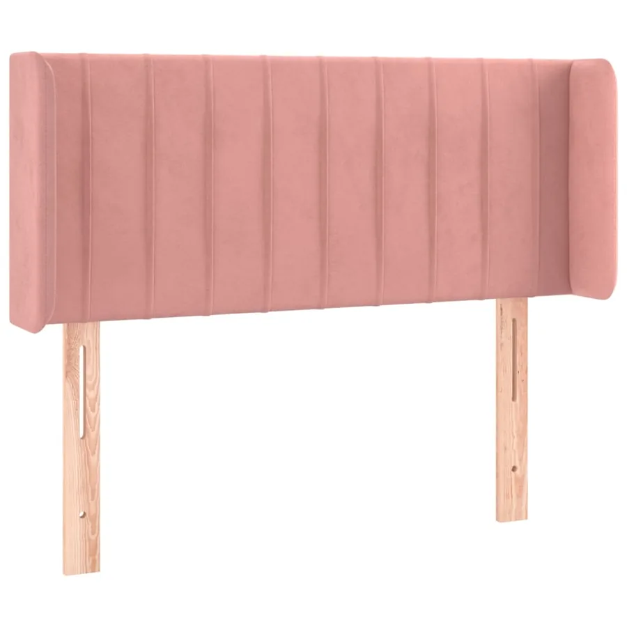 Tête de lit avec oreilles Rose 83x16x78/88 cm Velours - 2