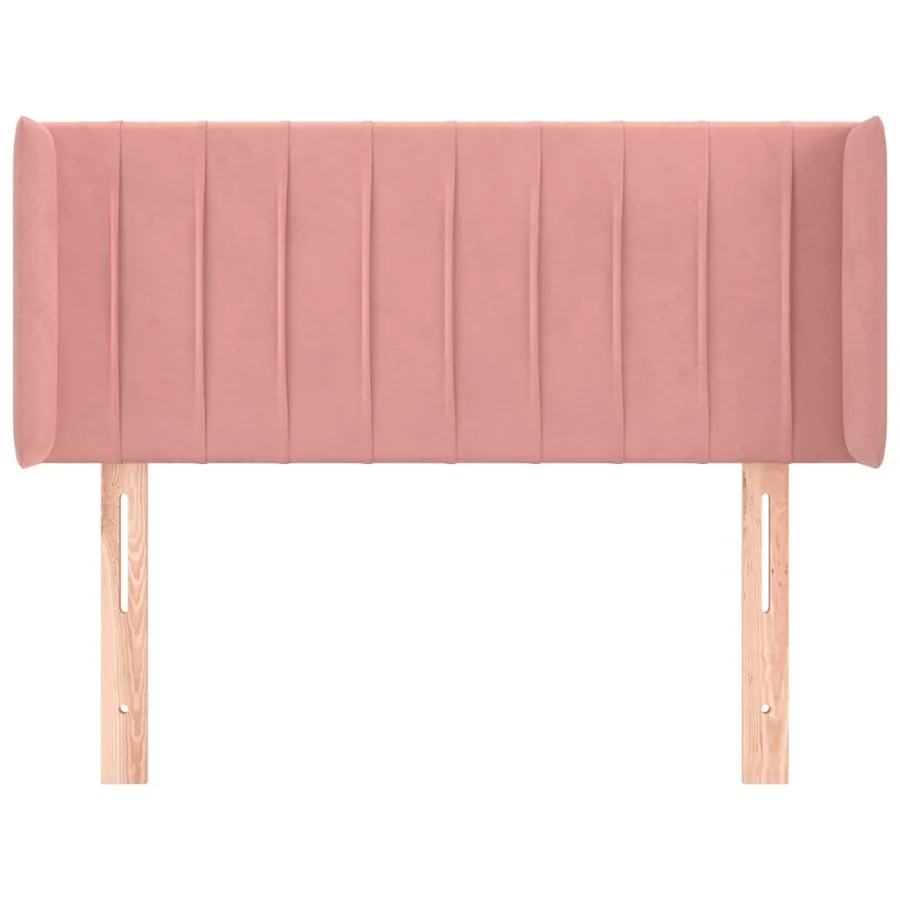 Tête de lit avec oreilles Rose 83x16x78/88 cm Velours - 3