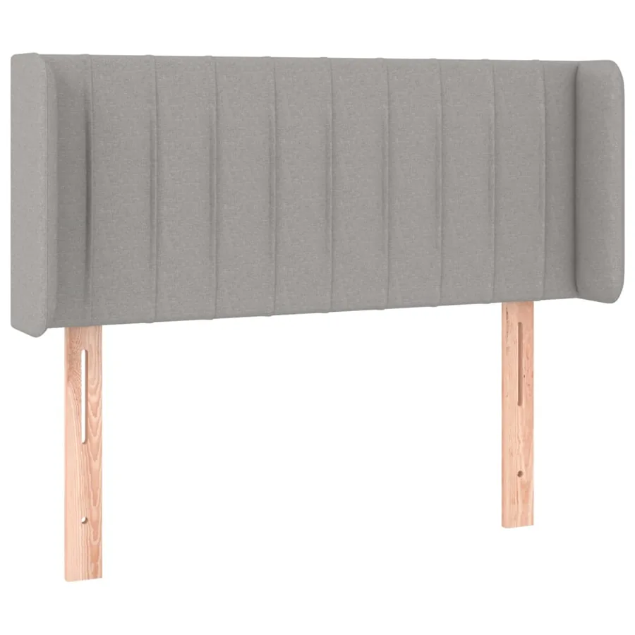 Tête de lit avec oreilles Gris clair 83x16x78/88 cm Tissu - 2