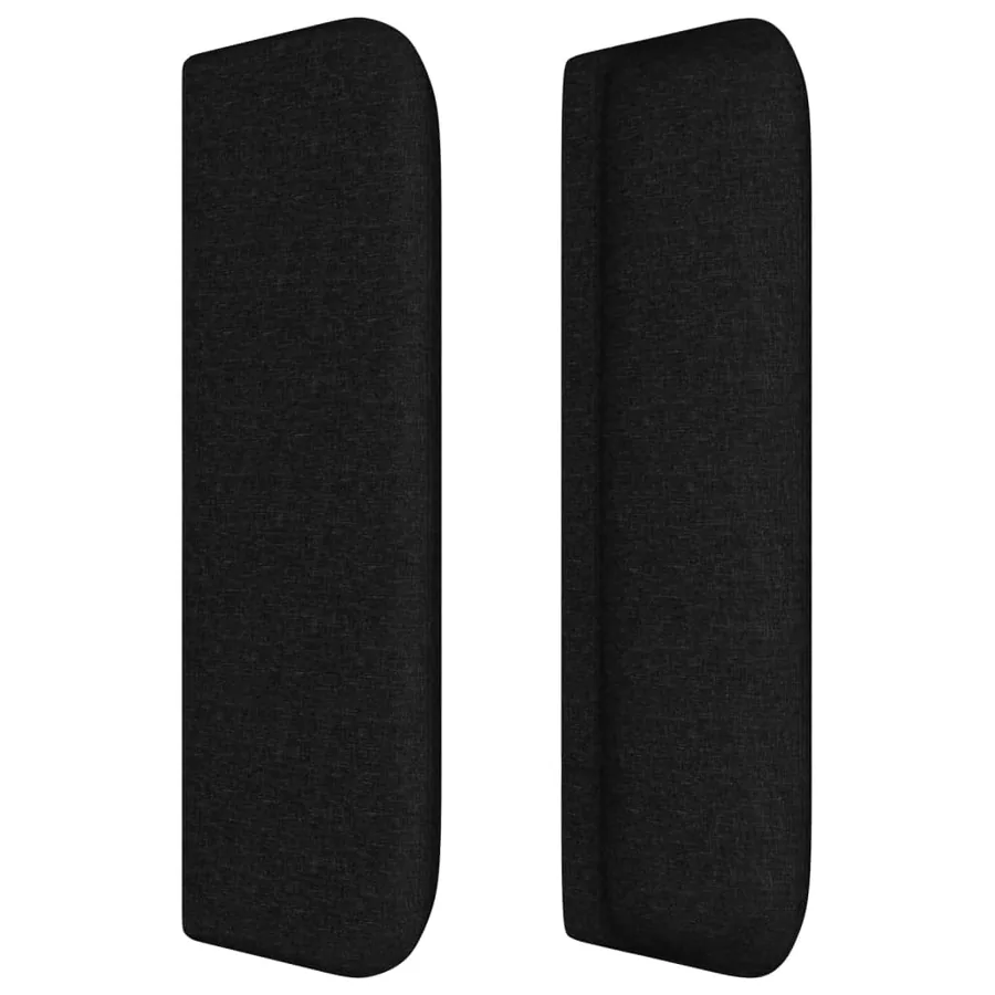 Tête de lit avec oreilles Noir 163x16x78/88 cm Tissu - 4