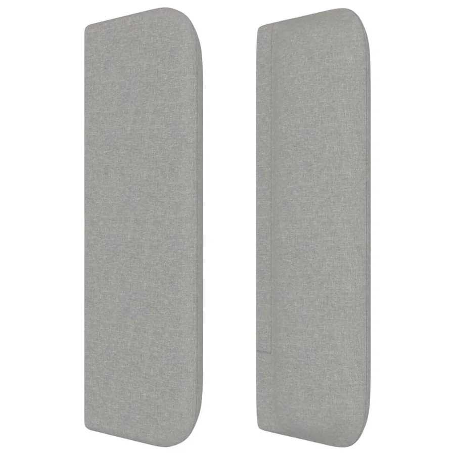 Tête de lit avec oreilles Gris clair 163x16x78/88 cm Tissu - 4