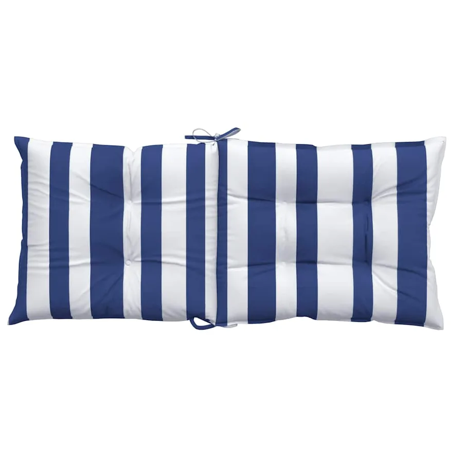 Coussins de chaise à dossier bas lot de 2 rayures bleu/blanc - 6