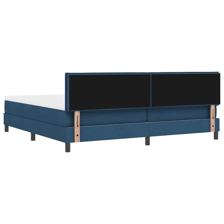 Lit à ressorts avec matelas avec LED Bleu 200 x 200 cm tissu - 8