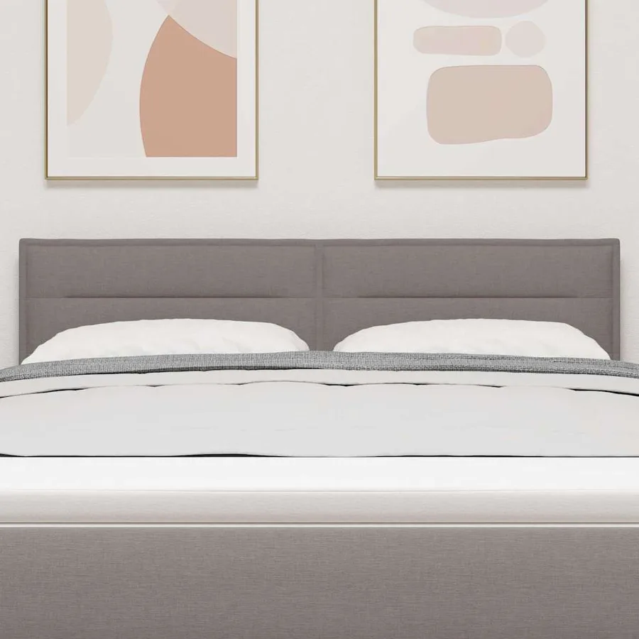 Tête de lit LED avec bandes LED Taupe 144 cm tissu - 3
