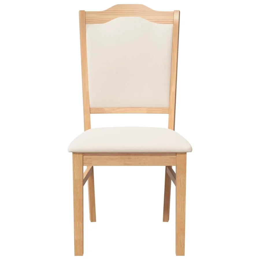 Chaises de salle à manger avec coussins (2 pcs) bois massif caoutchouc - 5