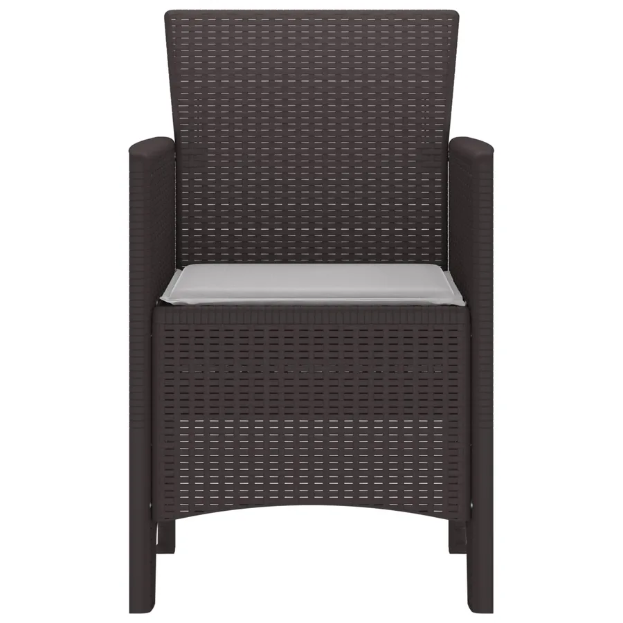 Chaise de jardin 2 pcs Marron Polypropylène - 3
