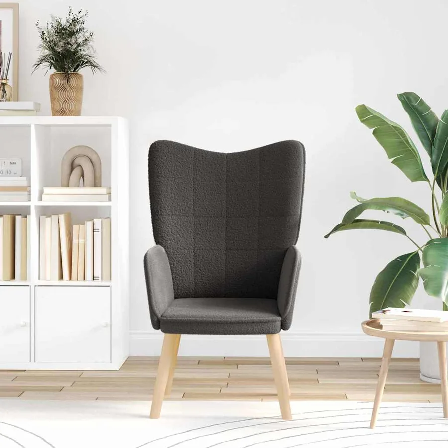 fauteuil Gris foncé 62 x 67 x 95,5 cm Tissu Sherpa - 3