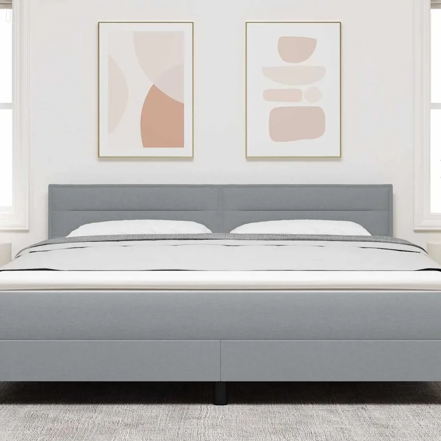 Tête de lit Gris clair 180 cm tissu - 3