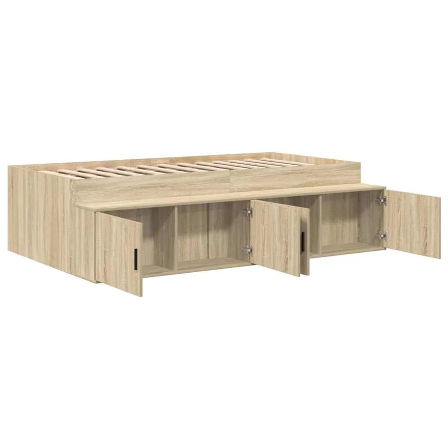 Cadre de lit Chêne Sonoma 90 x 200 cm Bois d'ingénierie - 4