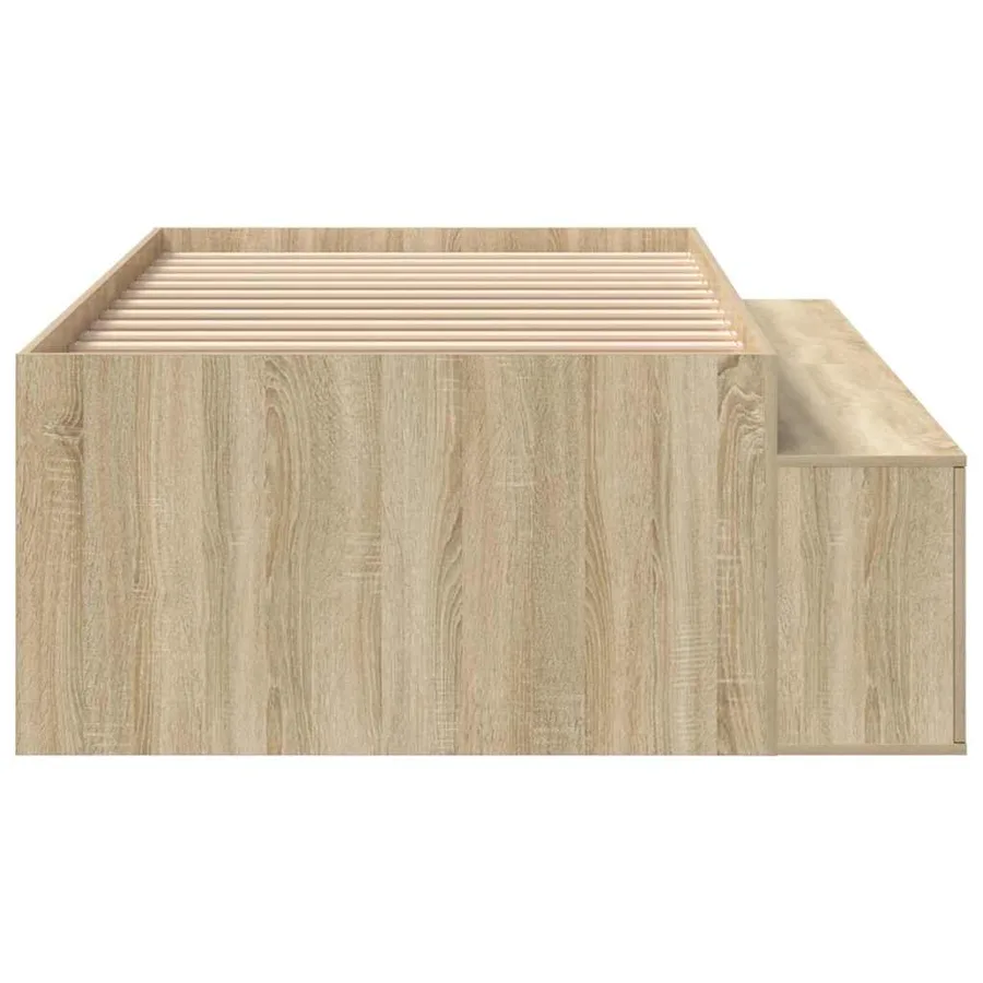 Cadre de lit Chêne Sonoma 90 x 200 cm Bois d'ingénierie - 6