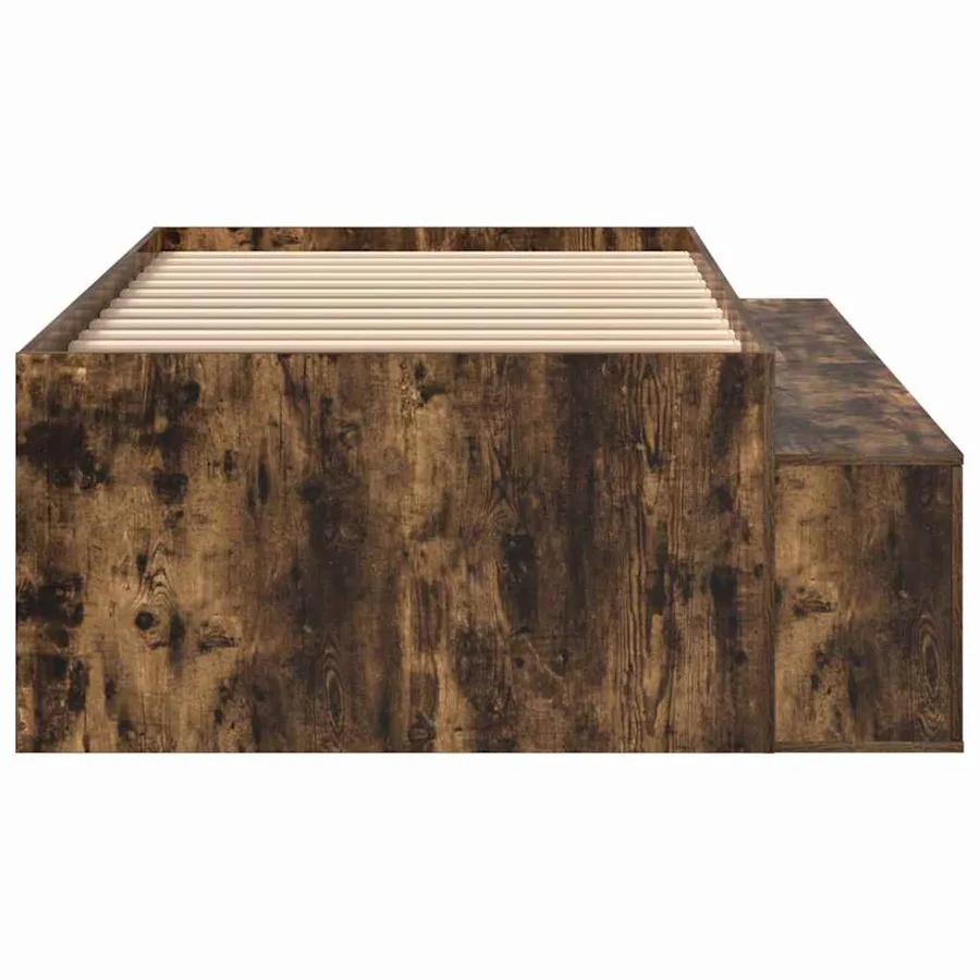 Cadre de lit Chêne fumé 90 x 200 cm Bois d'ingénierie - 6