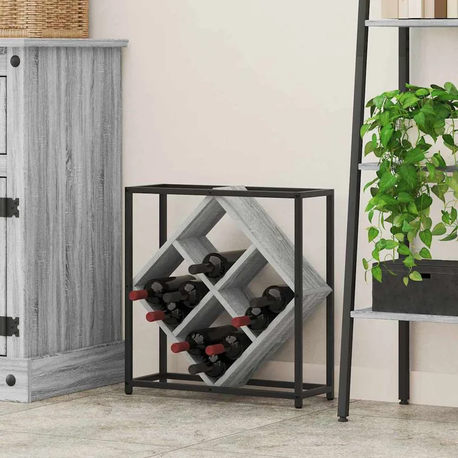 Étagère à vin Gris Sonoma 51 x 18 x 52,5 cm Bois d'ingénierie