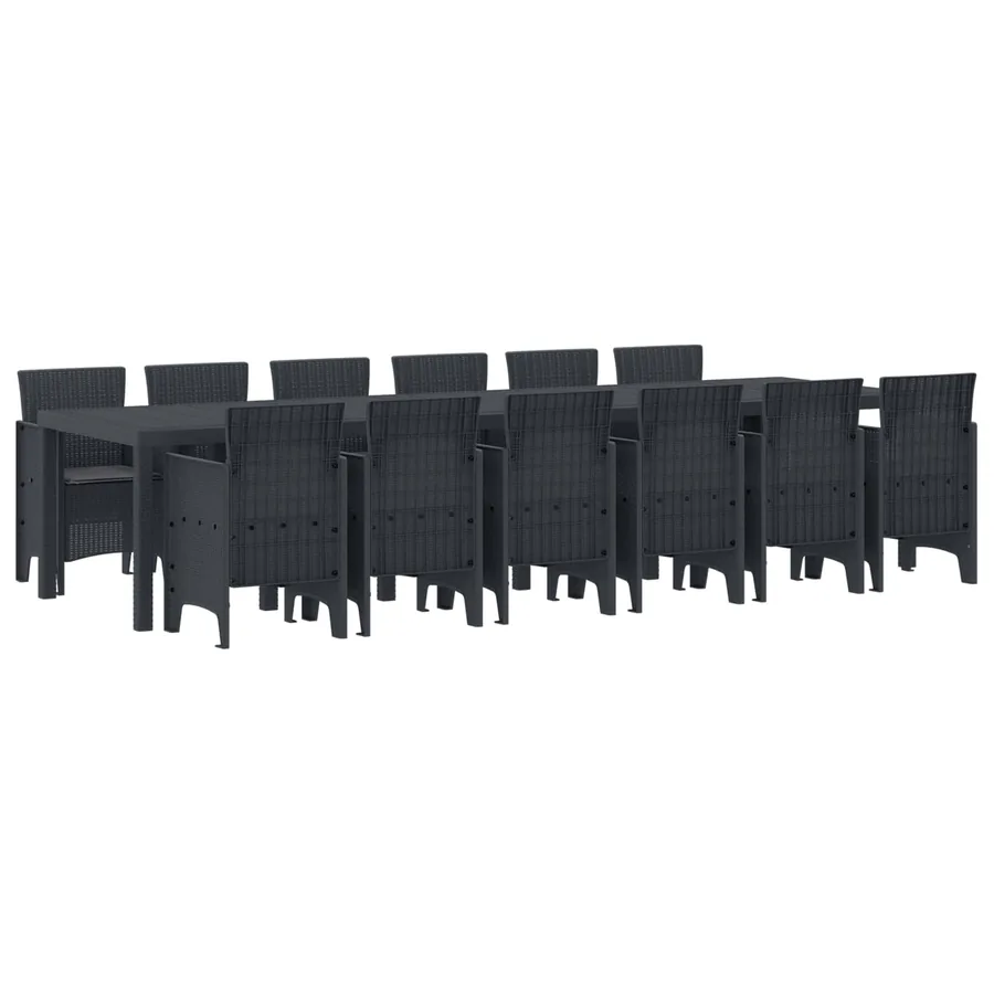 Ensemble de salle à manger pour jardin 13 pcs Anthracite