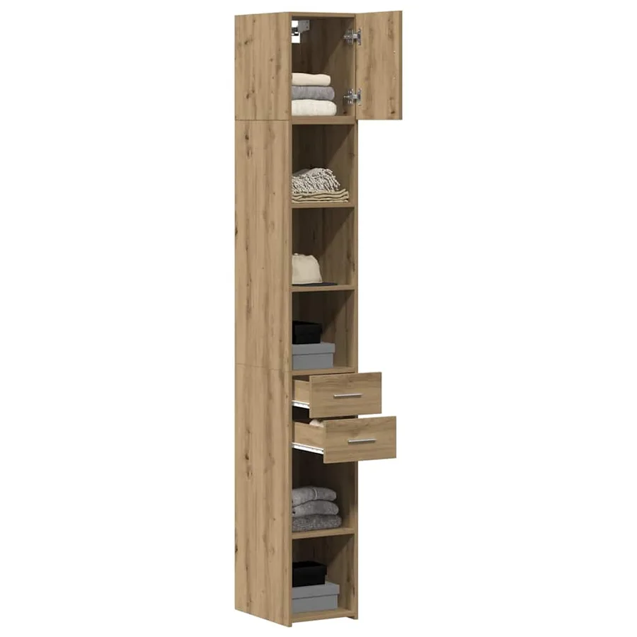 Armoire de rangement 2 pcs Chêne artisanal 30 x 42,5 x 225 cm - 3