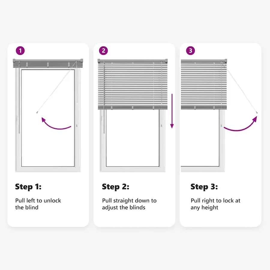 Stores vénitiens Noir 175 x 130 cm Aluminium - 15