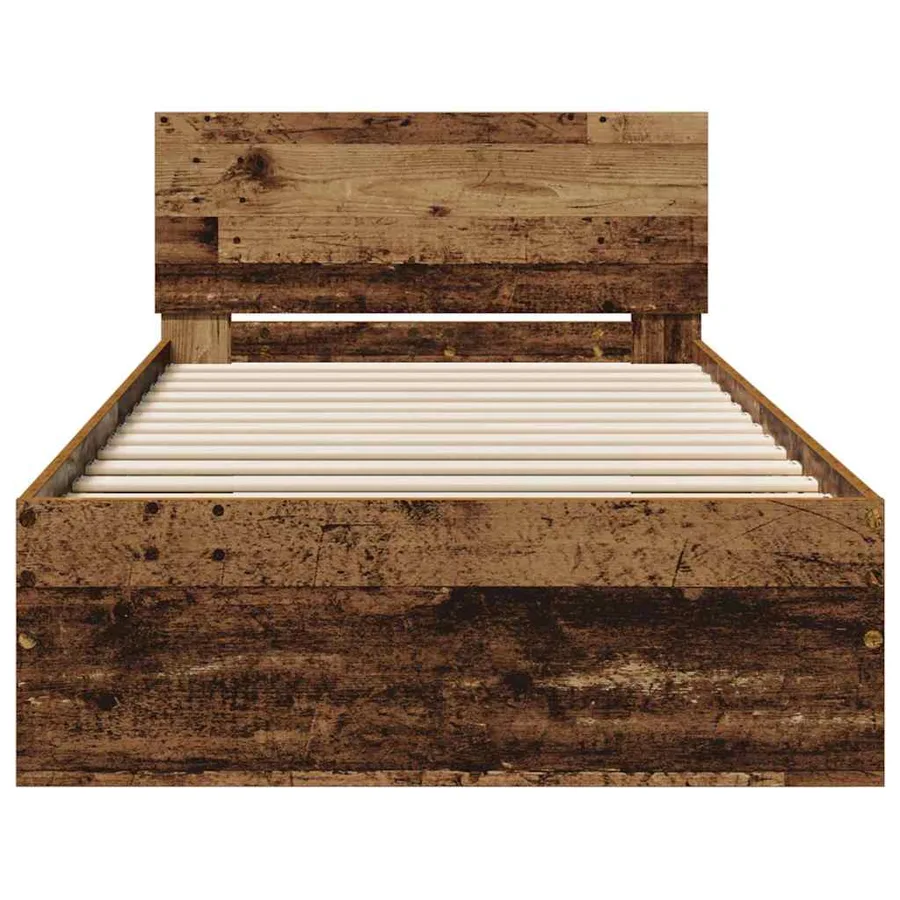 Cadre de lit Bois ancien 90 x 200 cm Bois d'ingénierie - 5