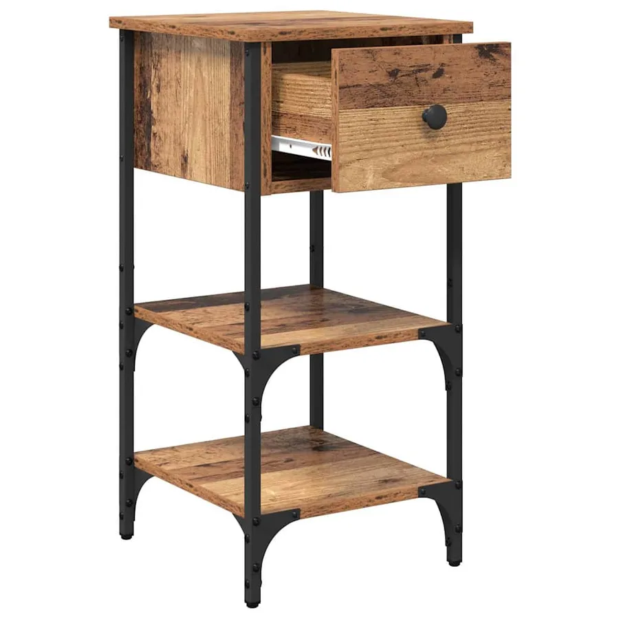 Cabinet de chevet avec tiroir 2 pcs Marron 33,5 x 36 x 70 cm - 6