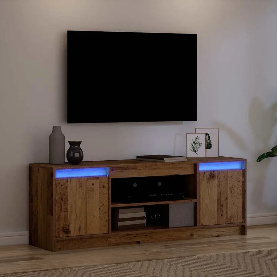 Unites TV Marron 139,5 x 34 x 50 cm Bois d'ingénierie - 5