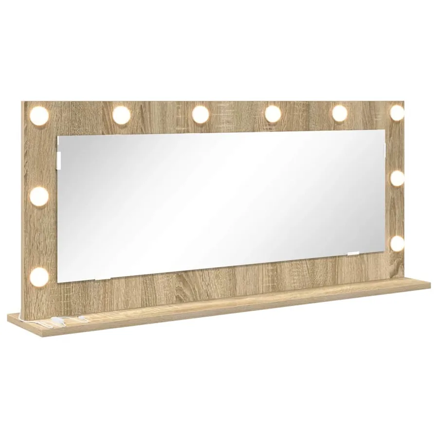 Miroir de vanité Rectangulaire Chêne Sonoma 100 x 45 x 18 cm - 2