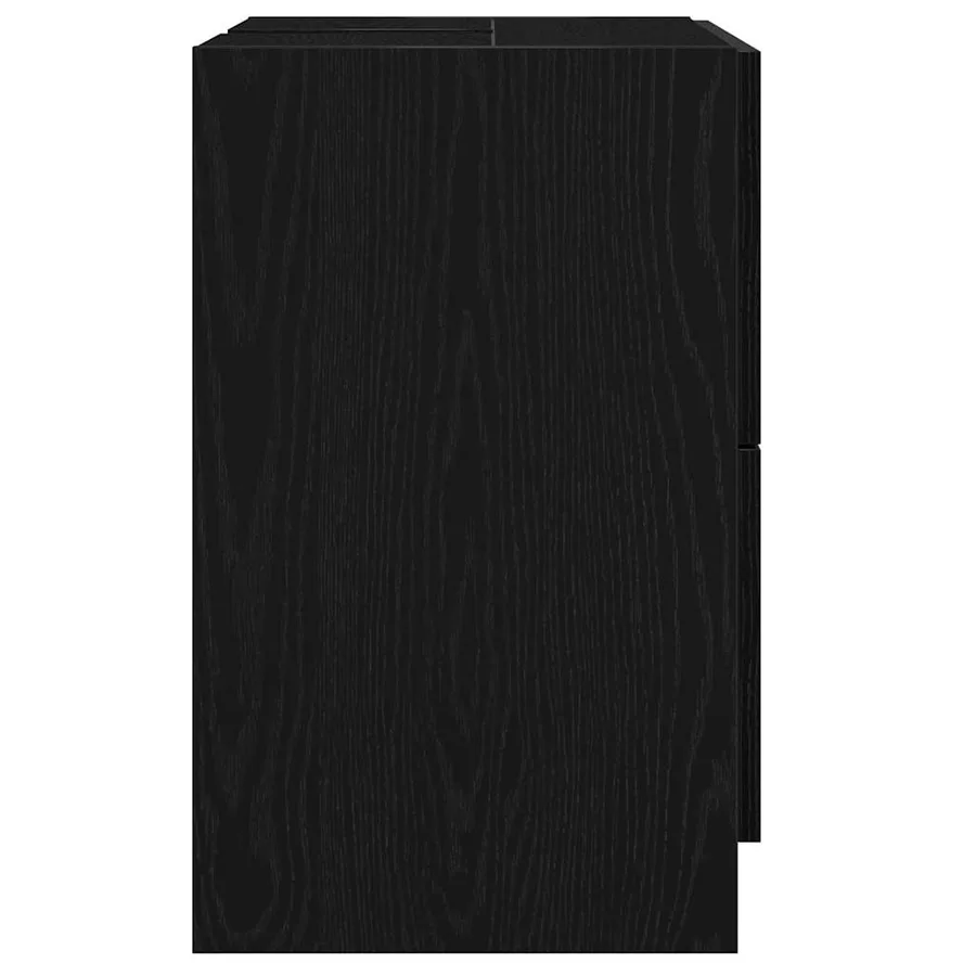 Cabinet de salle de bain avec tiroir Chêne noir 59 x 37 x 59 cm - 7